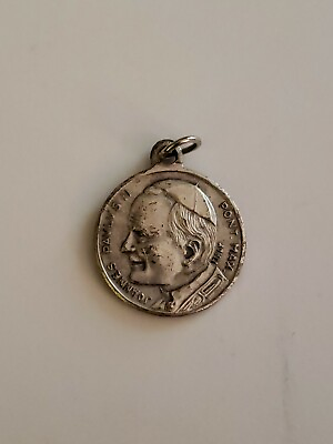 #ad Medal Pope John Paul Holy Child Czechoslovakia Pendant Johannes Paulus Catholic $30.00