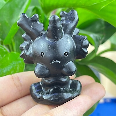 #ad 1pc Pokemon Natural obsidian manga hand carved Quartz Crystal cartoon skull gift $16.18