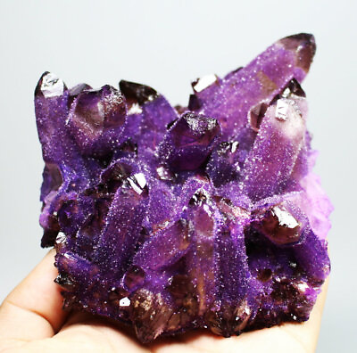 #ad 1.16lb Beatiful Purple Tibetan Ghost phantom Quartz Crystal Cluster Specimen $63.99