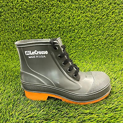 #ad LaCrosse Ansi Z41 PT99 Mens Size 6 Gray Outdoor Working Safety Steel Toe Boots $49.99