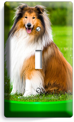 #ad GORGEOUS ROUGH COLLIE DOG 1GANG LIGHT SWITCH WALL PLATE GROOMING PET SALON DECOR $17.99