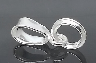 #ad 925 Sterling Silver Small Bail Split Ring Charm Pendant Clasp Connector Finding $3.30