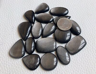 #ad Natural Silver Sheen Obsidian Mix Wholesale Loose Gemstone $216.59