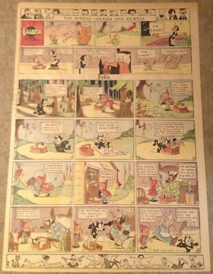 #ad FELIX THE CAT 2 15 31 PAT SULLIVAN FULL PAGE SUNDAY PAGE COLOR MUTT AND JEFF BIN $8.26