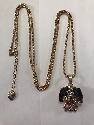 #ad Betsey Johnson Dog Pendant with Necklace new without tags $6.00