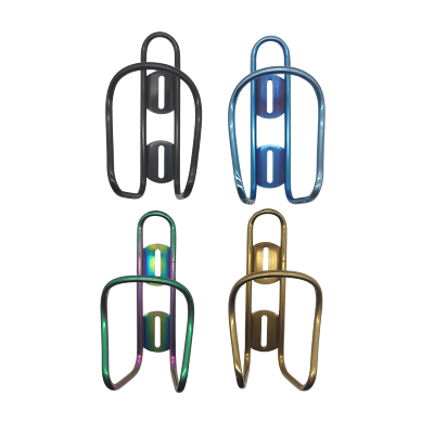 #ad Black Blue Gold Titanium Ultra Light Water Bottle Cage With Free M5 Ti Bolts $23.99