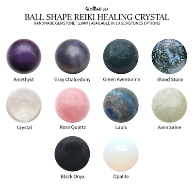 #ad Gemstone Ball Reiki Healing Crystal Ball Metaphysical Sphere ball Fortune Ball $4.79