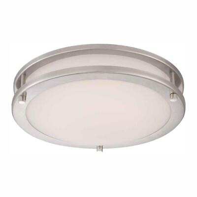 #ad Hampton Bay Flaxemere 12quot; Ceiling Light White HB1023C35 $10.00
