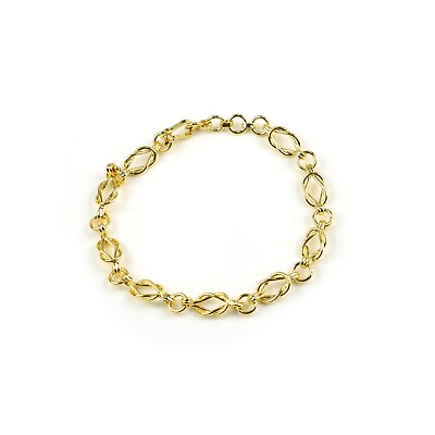 #ad Elegant Craftsmanship Gold Plated Handmade Figaro Chain Unisex Bracelet Jewelry $16.82
