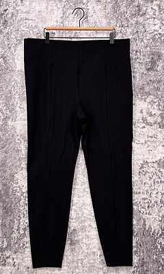 #ad Good American Pants 6 Womens Boss Ponte Black Jersey Skinny Leg $44.99