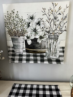 #ad Beautiful canvas wall art flowers $36.00
