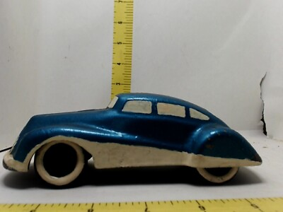 #ad Vintage Made in USA Blue White Car Sedan 36 Coupe $75.00
