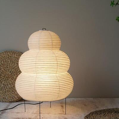 #ad Japanese Wabi sabi Tripod Paper Metal Floor Lamp Japanese Style Lamp $42.42