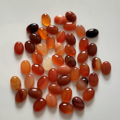 #ad Wholesale 50pcs lot natural red onyx Oval CAB CABOCHON stone beads 10x14mm $15.19