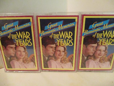 #ad 3 Cassettes Readers Digest KRB 219 Vintage 1996 ROMANTIC MEMORIES WAR YEARS 410 $14.92