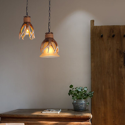 #ad Deer Horn Antler Chandelier Light Hanging Pendant Lamp Fixture Dining Room Decor $51.87
