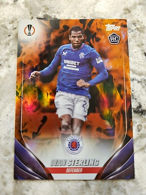 #ad 2023 24 TOPPS UEFA CLUB COMPETITIONS FLAGSHIP Dujon Sterling RC Red Inferno #95 $2.75