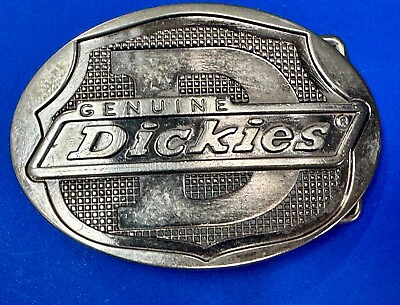 #ad Genuine Dickies Metal D Heavy Duty Silver Work Wear Replacement belt buckle $6.50