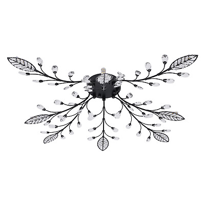 #ad 8 Head Crystal Chandelier Leaves Branches Ceiling Pendant Lamp Light Fixture G4 $51.70