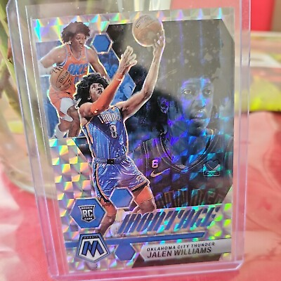 #ad 2022 23 Mosaic JALEN WILLIAMS Montage Silver Prizm Rookie Card RC Thunder $6.00