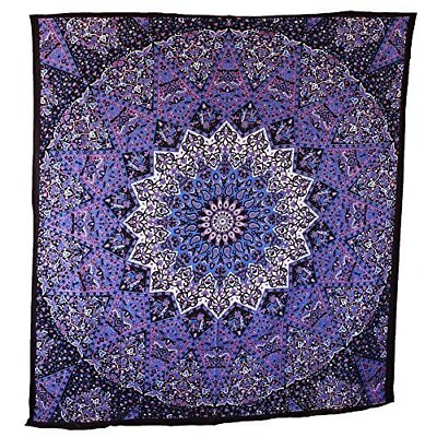#ad Tapestry Wall Hanging Hippie Mandala Bohemian Hippy Psychedelic Intricate Flo... $23.39
