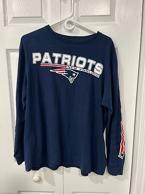 #ad Majestic New England Patriots Long Sleeve Shirt Men’s Size XL Gently Used $10.19