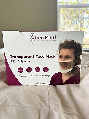 #ad 432x New Clear Mask Transparent Face Shield 18 Box of 24 Brand Free Shipping $170.00