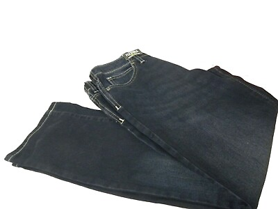 #ad NWT Lee Sport Girls Extreme Comfort Dark Wash Denim Black Jeans Sz 14R Slim Fit $17.99