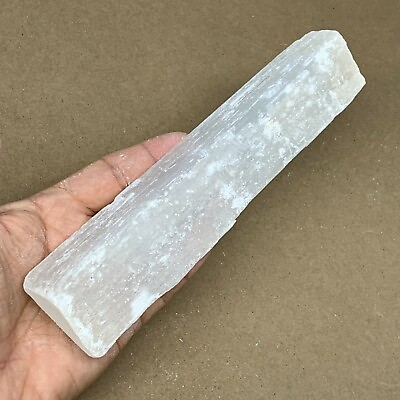 #ad 237.8g 7.8quot;x1.8quot;x0.9quot; Rough Solid Selenite Crystal Blade Wand Stick B12174 $7.79