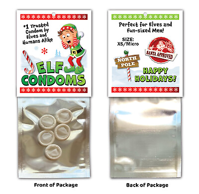 #ad ELF Mini CONDOMS Gag Joke Stocking Stuffer White Elephant Gift Party Christmas $5.99