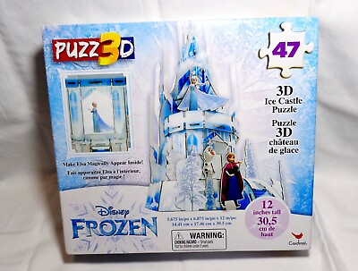 #ad NEW Disney Frozen 2 Puzz 3D Elsa’s Ice Castle 3D Puzzle 47 Pieces for Kids Girls $11.66