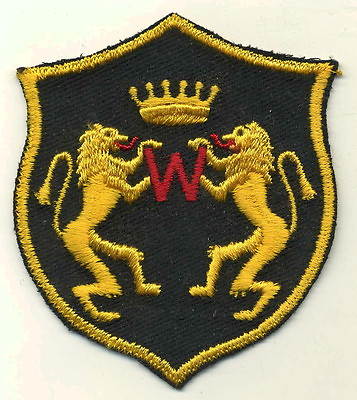 #ad Beautiful Golden Lions with Gold Crown and Red quot;Wquot; Symbol 3quot; x 3.25quot; Patch $19.99