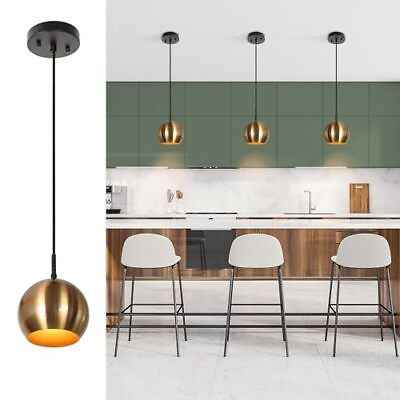 #ad #ad Matte Black and Plated Brass Pendant Lighting Modern 5.5 Inches Pendant Ligh... $69.61