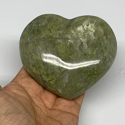 #ad 1 lbs 3.8quot;x4quot;x1.3quot; Natural Untreated Green Quartz Crystal Heart Reiki B30964 $27.30