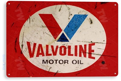 #ad Valvoline Gas Oil Sign Station Garage Auto Shop Retro Rustic Tin Sign A669 $10.25