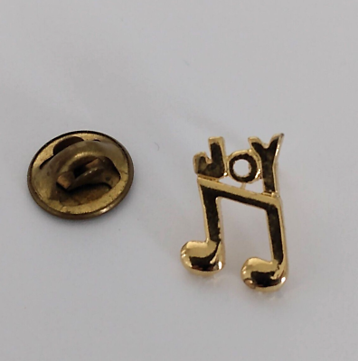 #ad JOY Music Symbol Gold Tone Lapel Pin $10.00