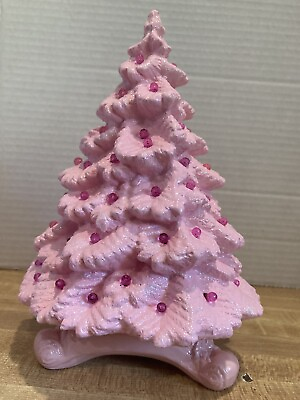 #ad pink ceramic christmas tree $50.00