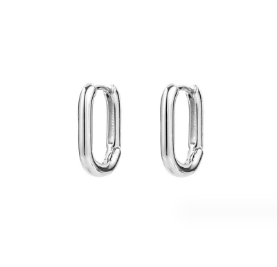 #ad Women 925 Sterling Silver Plated U Shape Huggie Hoop Earrings A9 $4.95