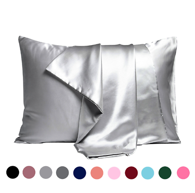 #ad Blowout sale 100% Mulberry Silk Pillowcase 19 Momme silk both sides Single $9.59
