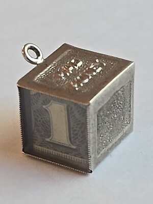 #ad Sterling Silver MAD MONEY BOX CHARM VINTAGE $23.99