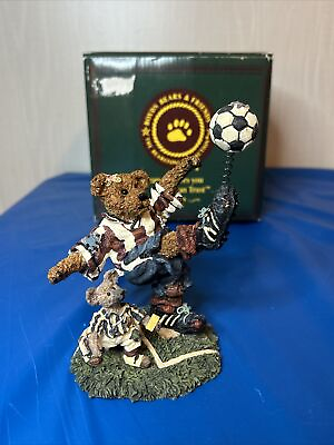 #ad Boyds Bears Rocky Bruin Score Soccer Futbol Figure Figurine USED 1998 $3.50
