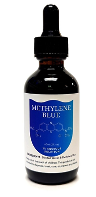 #ad Pure USP Methylene Blue Liquid with Dropper 1% 600mg • 2oz $24.95