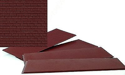 #ad Walthers Cornerstone 933 3523 HO Scale Brick Sheet pkg 4 Dark Red $12.99