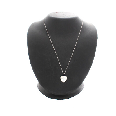 #ad HSN Round Cut Crystals Sterling Silver Heart Pendant Necklace $109.19
