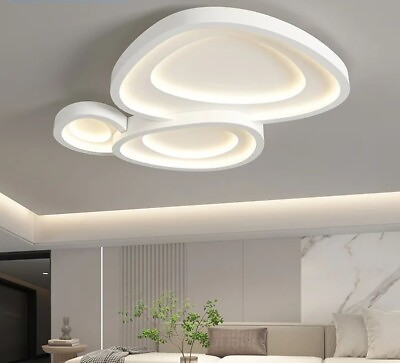 #ad Ceiling Acrylic Chandelier Modern Lights Dimmable for Bedroom Dining Living Room $209.99