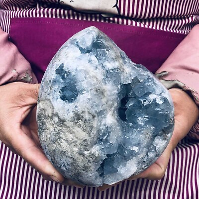 #ad 3000G Natural Beautiful Blue Celestite Crystal Geode Cave Mineral Specimen 593 $168.00