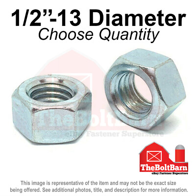 #ad 1 2quot; 13 Grade 5 Finished Hex Nuts Zinc Plated Coarse Thread Pick Quantity $341.95