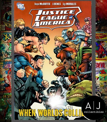 #ad Justice League of America WHEN WORLDS COLLIDE RARE Trade Paperback TPB DC $49.95