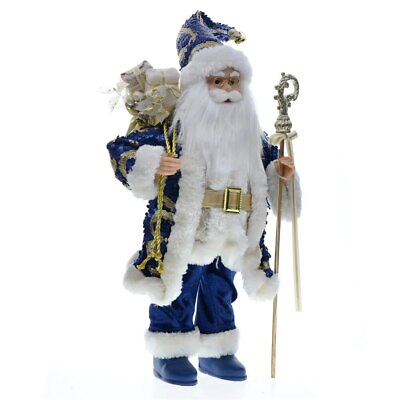 #ad 45cm Santa Claus Blue Children#x27;s Gift Christmas Tree Decoration Ornament $47.04