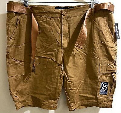 #ad Ecko Unltd. Flat Front Cargo Shorts Men#x27;s Size 44 Solid Color: Khaki 11quot; Inseam $19.99